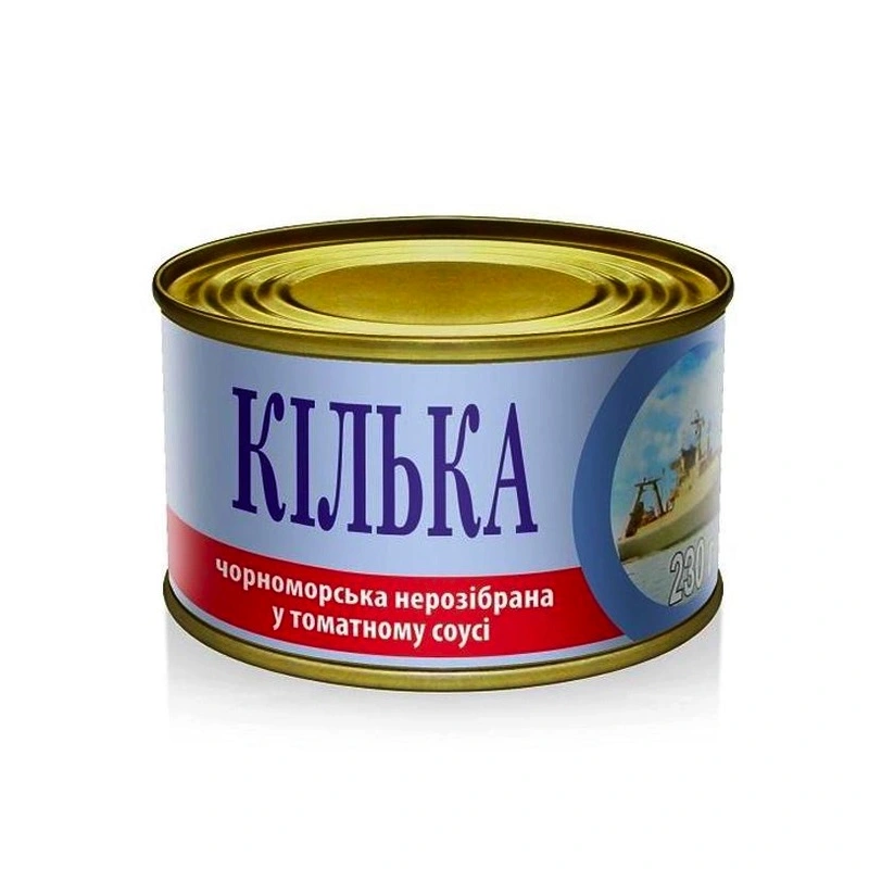 Консервована кілька в томатному соусі Інтеррибфлот, 230 г