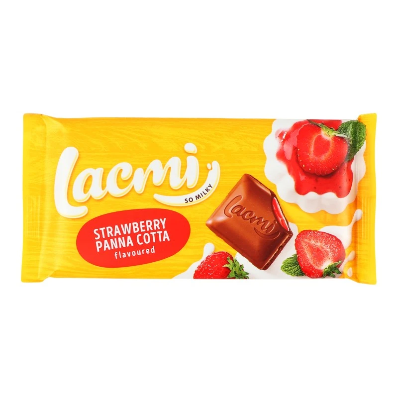 Шоколад молочний Strawberry Panna Cotta Lacmi Roshen, 90 г