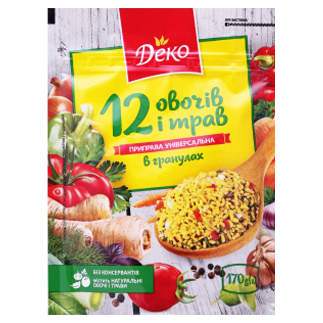 Приправа Універсальна 12 овочів і трав Деко, 170 г