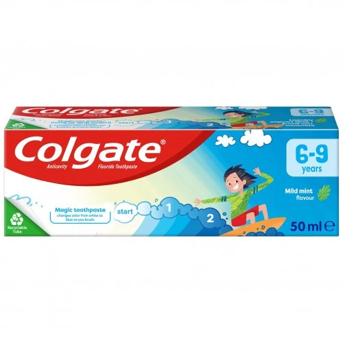 Паста зубна дитяча 6-9 років Mild mint Colgate, 50 мл