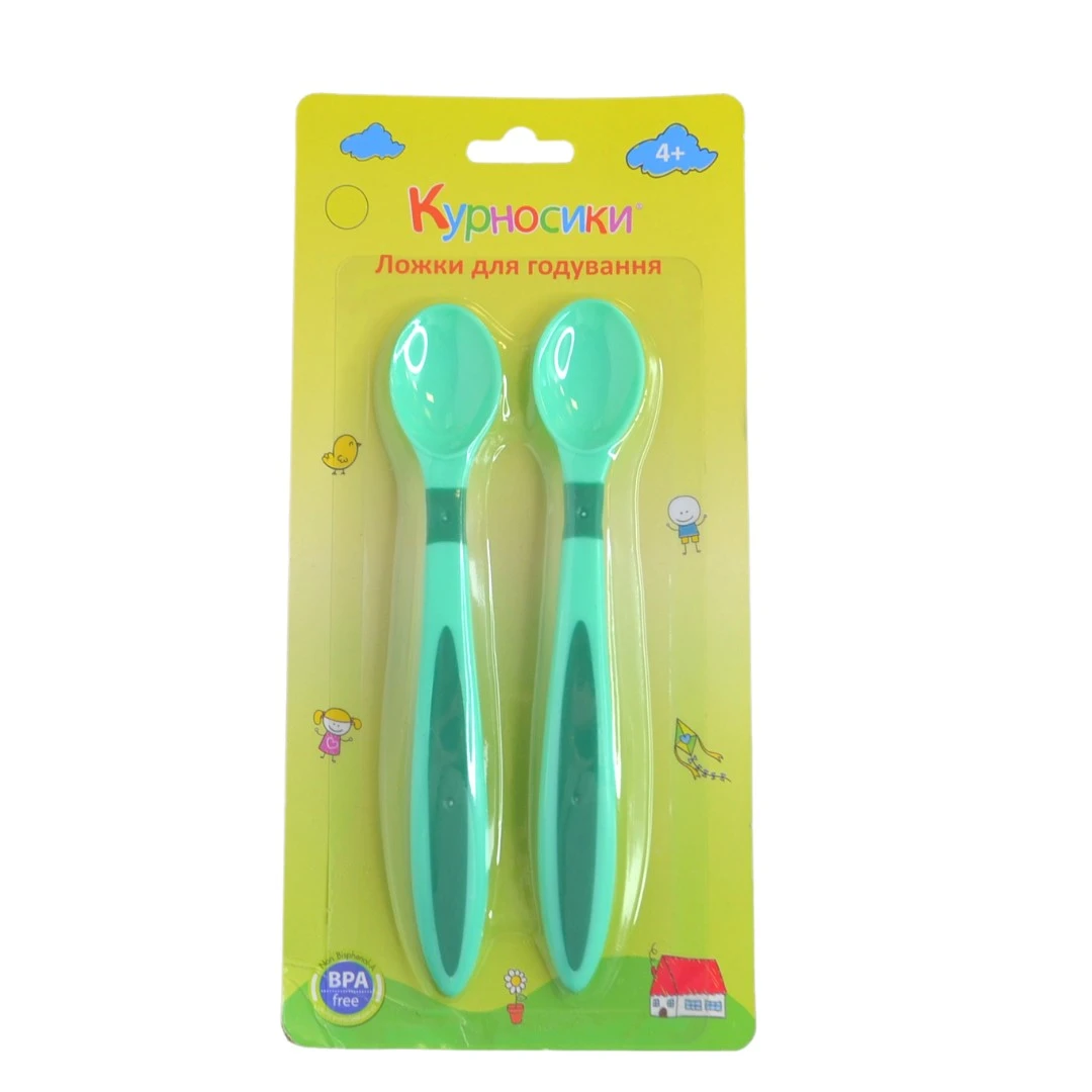 Ложка для годування з довгою ручкою Курносики, 2 шт./уп.