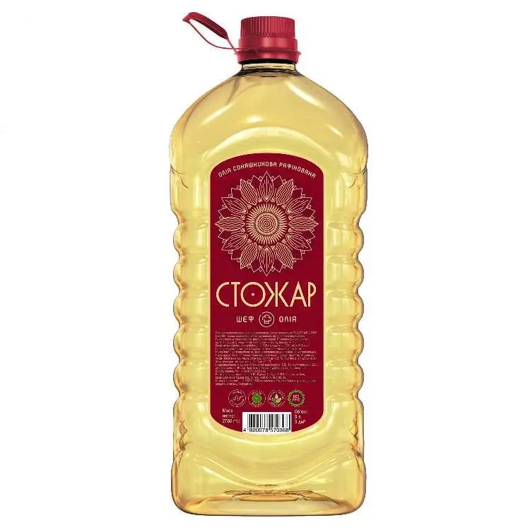 Олія соняшникова рафінована Стожар, 3 л