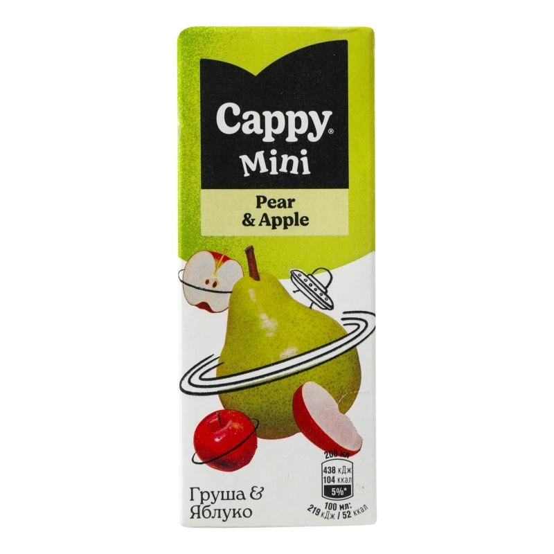 Нектар груша яблуко Cappy, 0.2 л