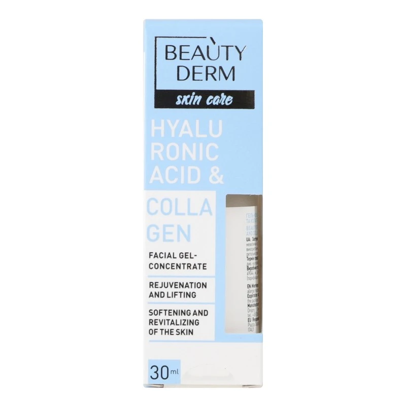 Гель-концентрат для обличчя Hyaluronic acid&amp;Collagen Beautyderm, 30мл