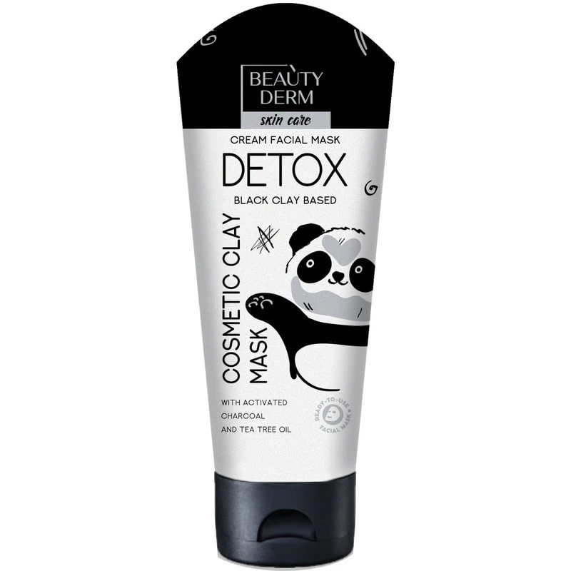 Маска для обличчя Detox на основі чорної глини Beauty Derm, 75мл
