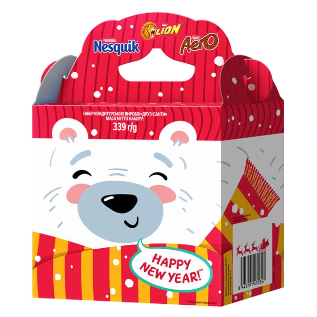 Новорічний подарунок Друзі Санти Nesquik&amp;Lion&amp;Aero, 339 г