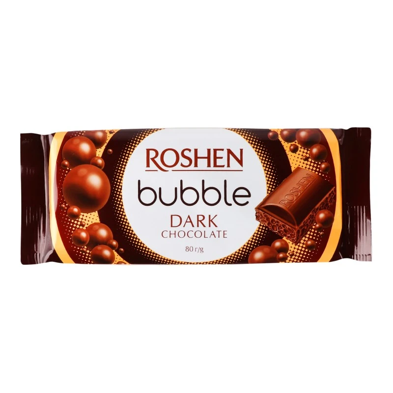 Шоколад пористий Dark Bubble Roshen, 80 г