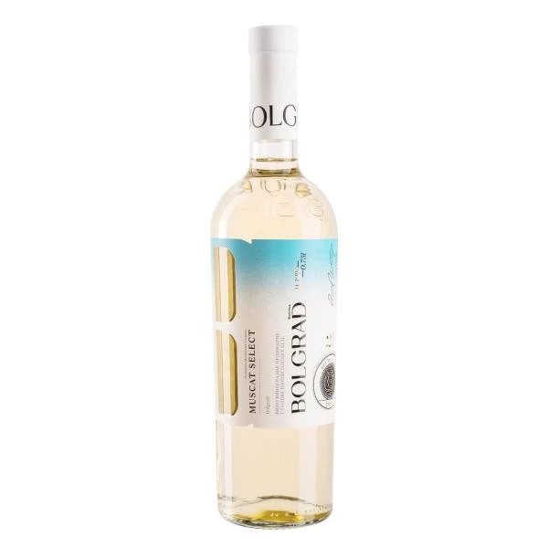 Вино біле напівсолодке Мускатне Селект Bolgrad, 0.75 л