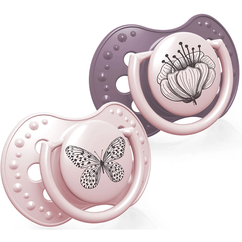 Пустушка силіконова Botanic Girl динамічна 6-18 місяців Lovi, 2 шт/уп.