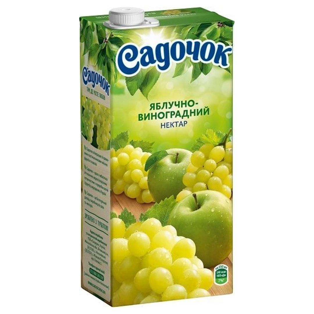 Нектар Виноград-Яблуко Садочок, 0.95 л