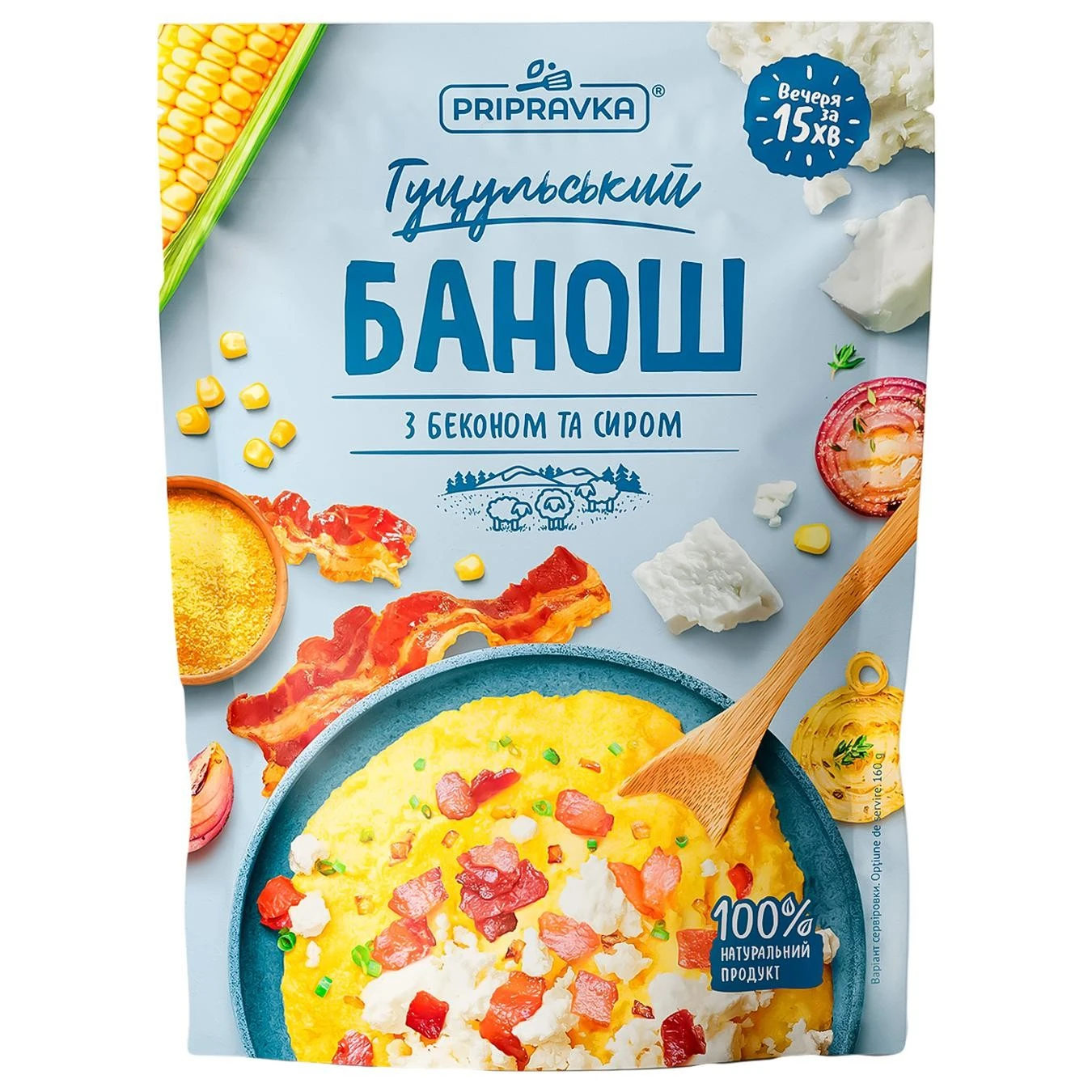 Сумiш Mamma Mia Гуцульський банош з беконом та сиром Приправка,160 г