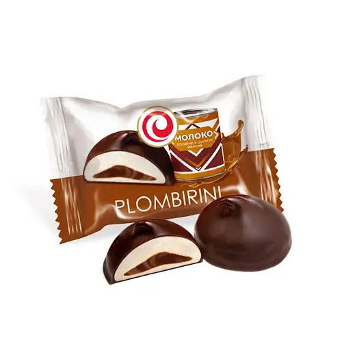 Цукерки шоколадні зі згущеним молоком Пломбір Saleks