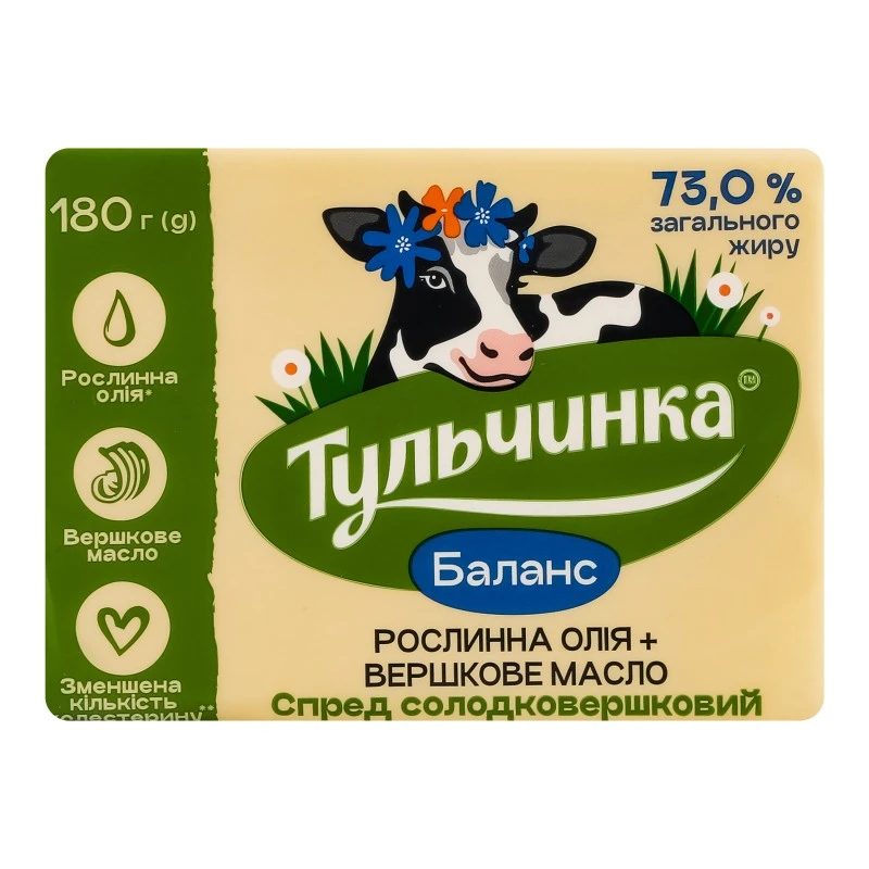 Спред солодковершковий 73% Баланс Тульчинка, 180г