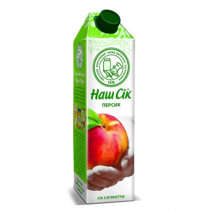 Сік Яблуко-Персик Наш Сік 0.95 л