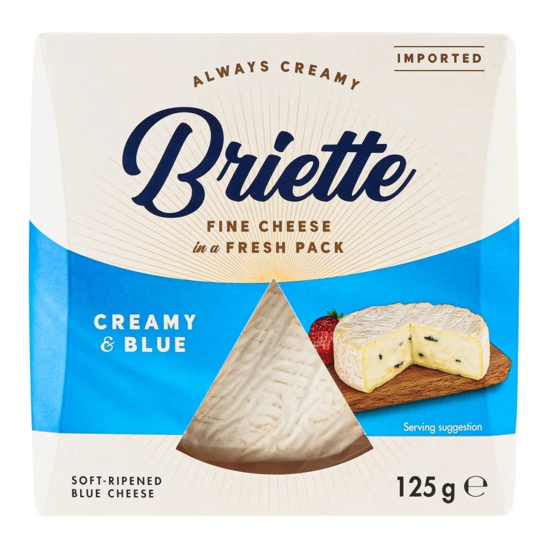 Сир 60% м&#039;який з блакитною пліснявою Creamy&amp;Blue Briette, 125г