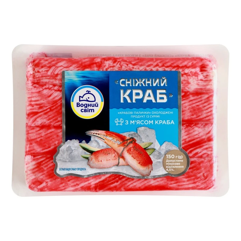 Крабові палички охолоджені Сніжний краб Водний світ 150 г