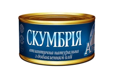 Консервована скумбрія з додаванням олії Арктика, 240 г