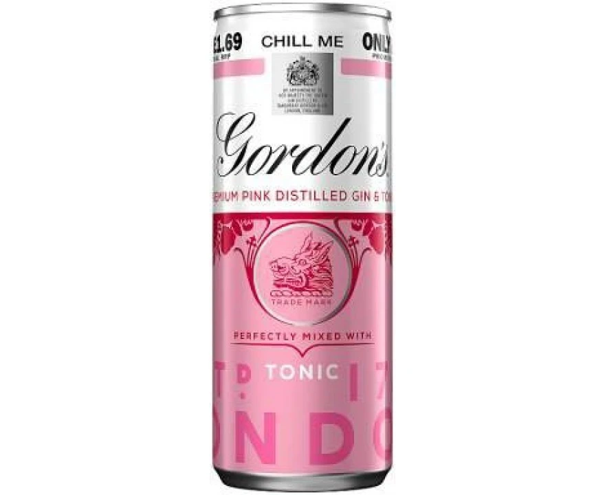Напій с/а газований Pink Gin&amp;Tonic ж/б Gordon&#039;s, 0.25 л