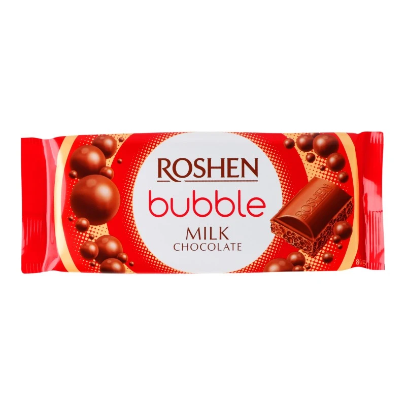 Шоколад пористий Milk Bubble Roshen, 80 г