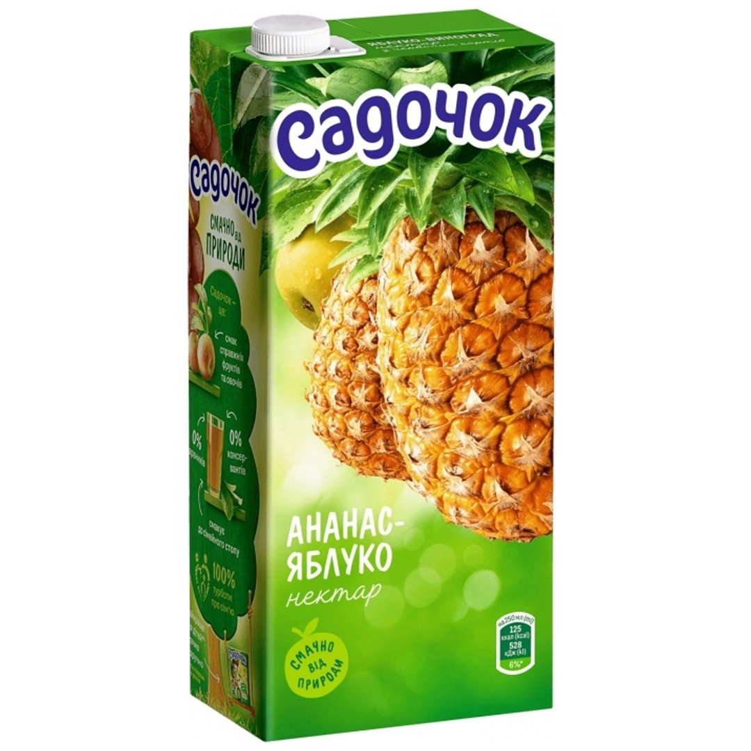 Нектар Ананас-Яблуко Садочок, 0.95 л