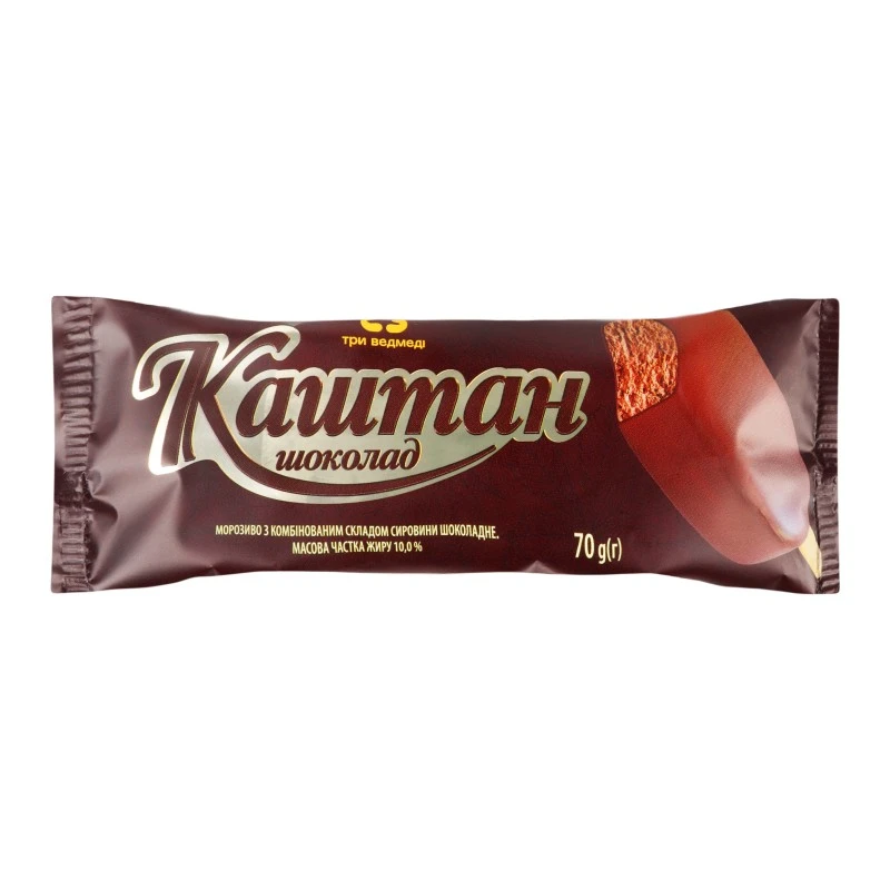 Морозиво 10% Шоколад Каштан Три ведмеді м/у 70г
