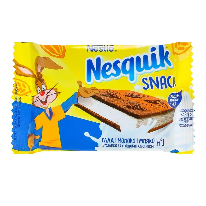 Тістечко бісквітне з молочною начинкою Snack Nesquik, 26 г