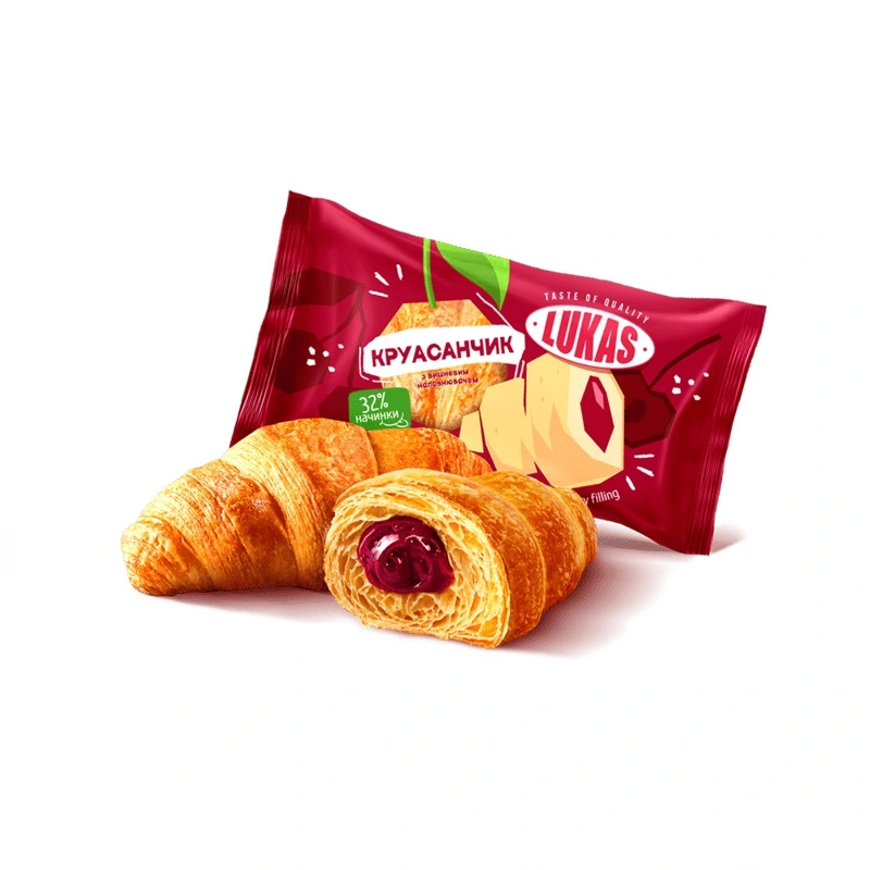 Круасанчик з вишнею Lukas, 100 г