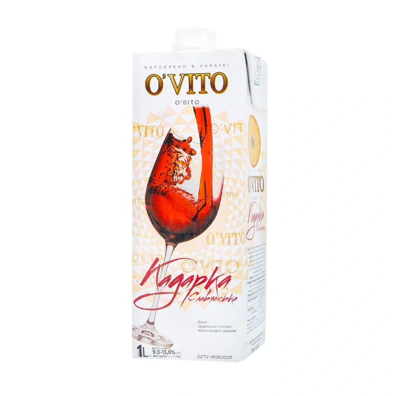 Вино червоне напівсолодке Кадарка O&#039;Vito, 1 л