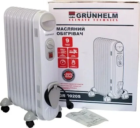 Масляний обігрівач GR-0920S Grunhelm, шт