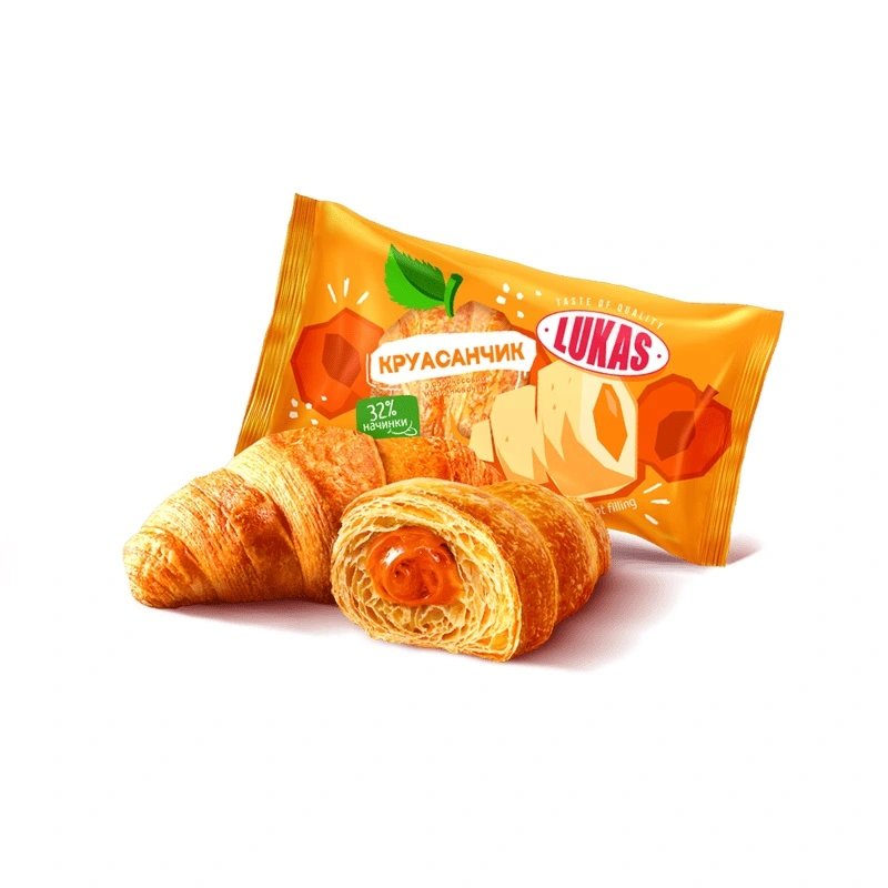 Круасанчик з абрикосом Lukas, 100 г