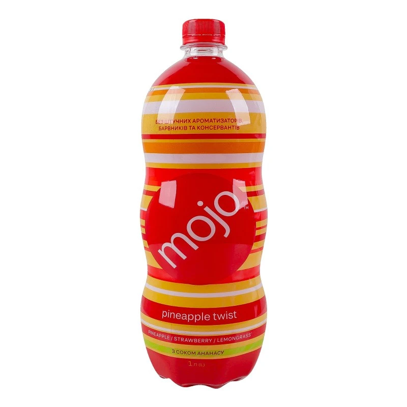 Напій безалкогольний з соком ананасу Пайнепл твіст Mojo, 1 л