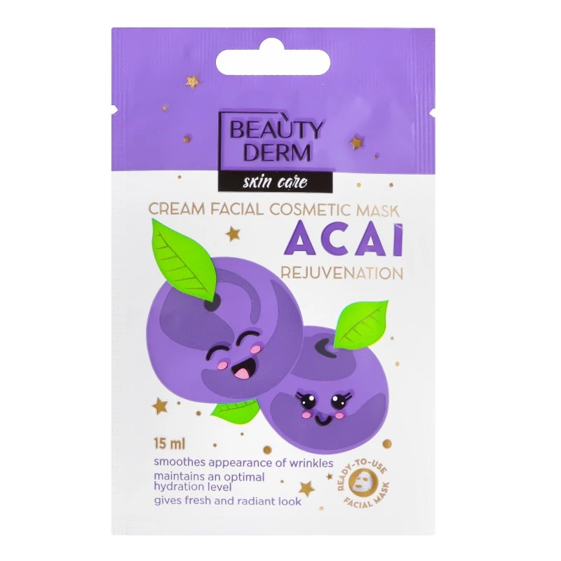 Маска Косметична для обличчя Acai Rejuvenation Beautyderm, 15 мл