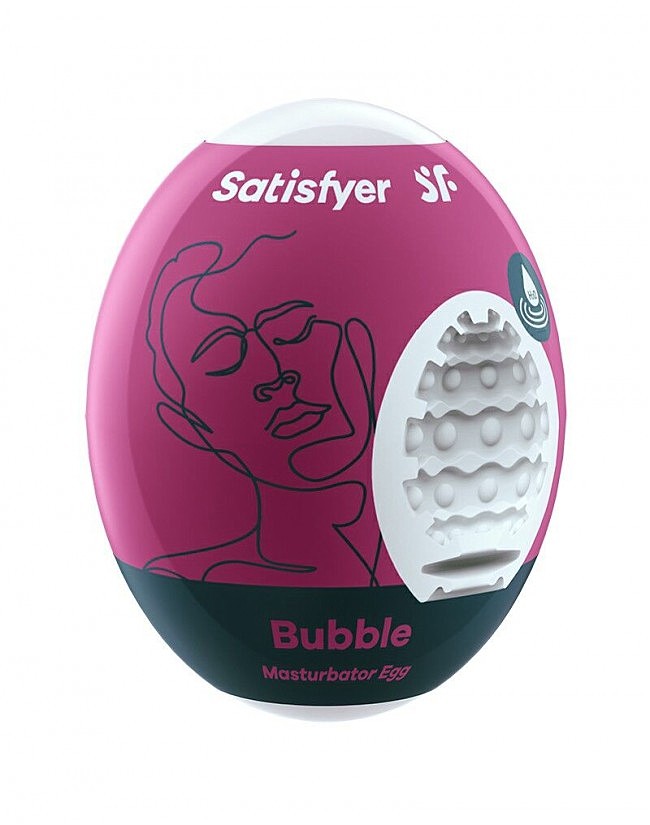 Самосмазывающийся мастурбатор-яйцо Satisfyer Egg Bubble, одноразовый, не требует смазки