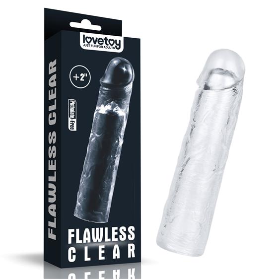 Подовжуюча насадка на член Add 2''Flawless Clear Penis Sleeve Clear, 19 х 3 см