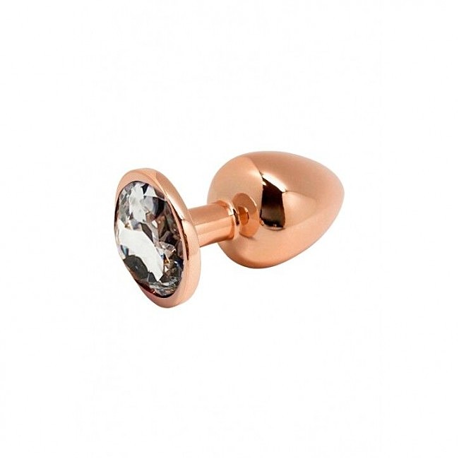Анальна пробка Wooomy Tralalo Rose Gold Metal Plug MAGENTA S (Пурпурний)