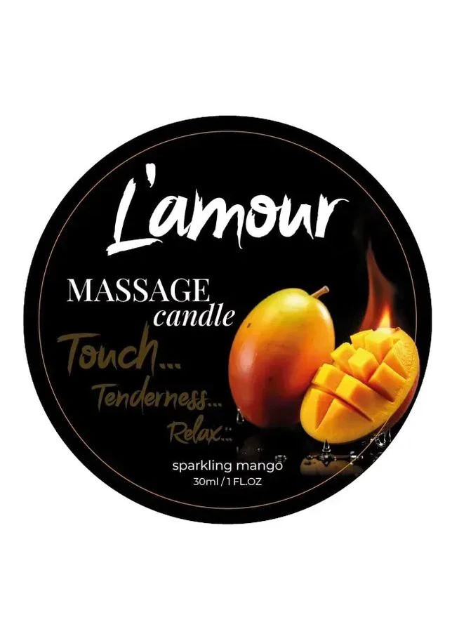 Інтимна масажна свічка Lamour Seductive Mango, аромат манго, 30 мл