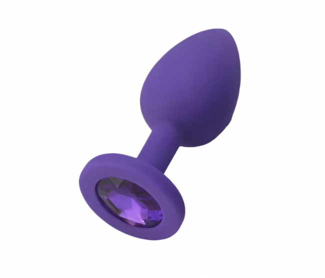 Силіконова анальна пробка з кристалом SKN KSIL-26M (розмір M)