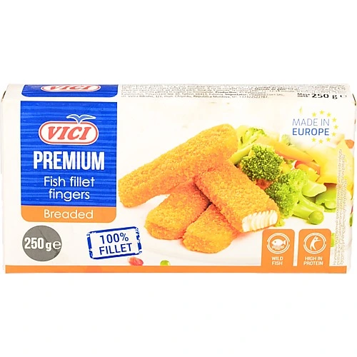 Палички рибні заморожені з філе в паніровці Premium Vici к/у 250г