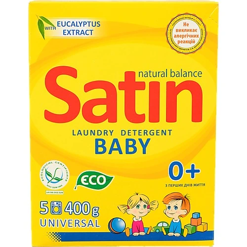 Порошок пральний для дитячого одягу безфосфатний Universal Baby Satin Natural Balance 400г