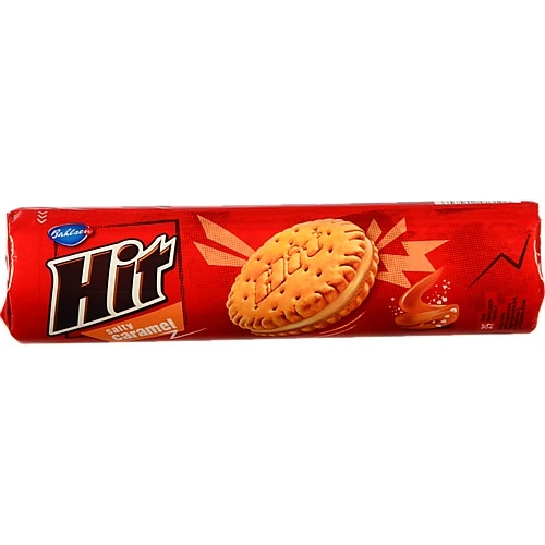Печиво двошарове з начинкою з ароматом солоної карамелі Salty caramel Hit м/у 220г