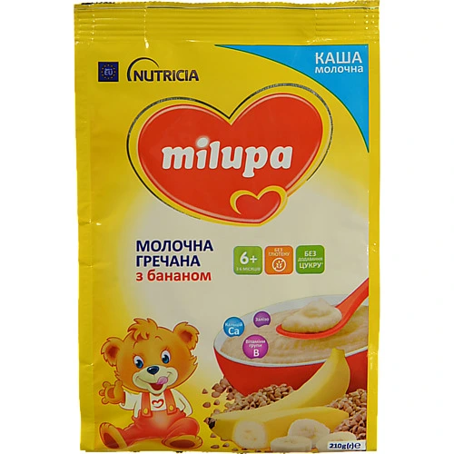 Каша Milupa 210г гречано бананова молочна 6м.