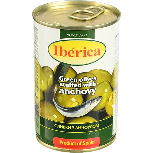 Оливки Iberica 300г анчоус