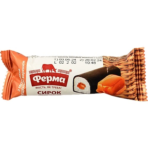 Сирок глазурований Ферма 36г з вареним згущеним молоком