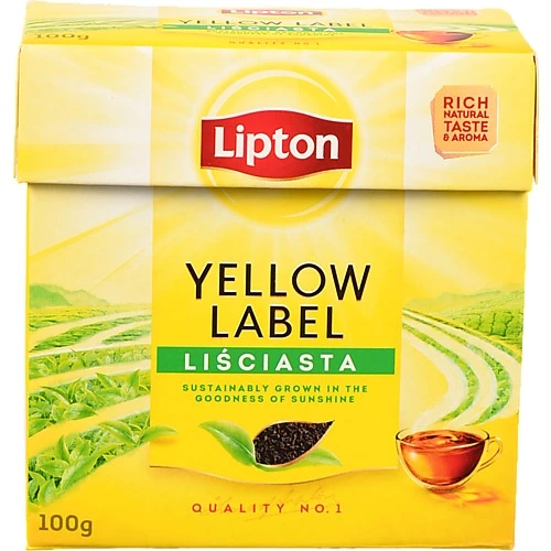 Чай чорний байховий ароматизований Yellow Label Lipton к/у 100г