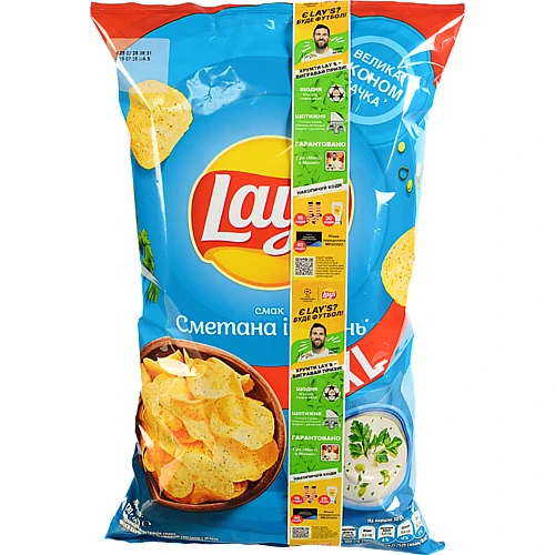 Чiпси Lays 170г сметана зелень