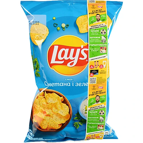 Чiпси Lays 60г сметана зелень