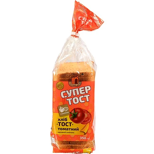 Хліб нарізний томатний Тост Супер тост Київхліб 350г