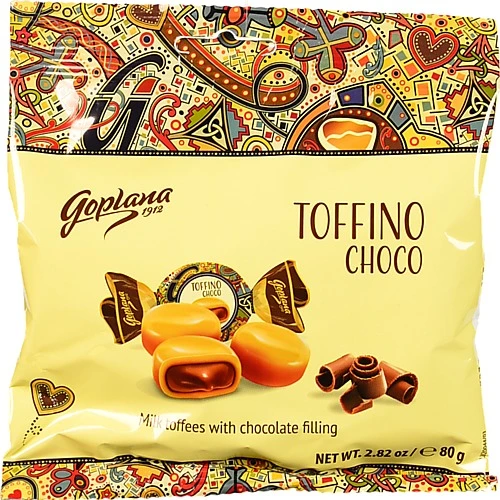 Цукерки Goplana 80г toffino шоколадний крем