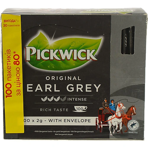 Чай Pickwick 100п eart grey чорний з бергамотом