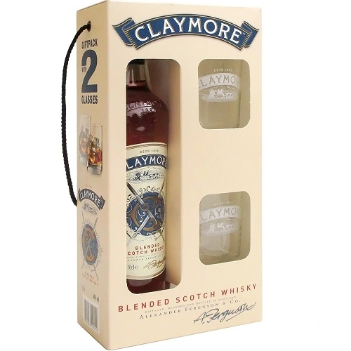 Набір віскі W&M New 0.7л + 2 склянки